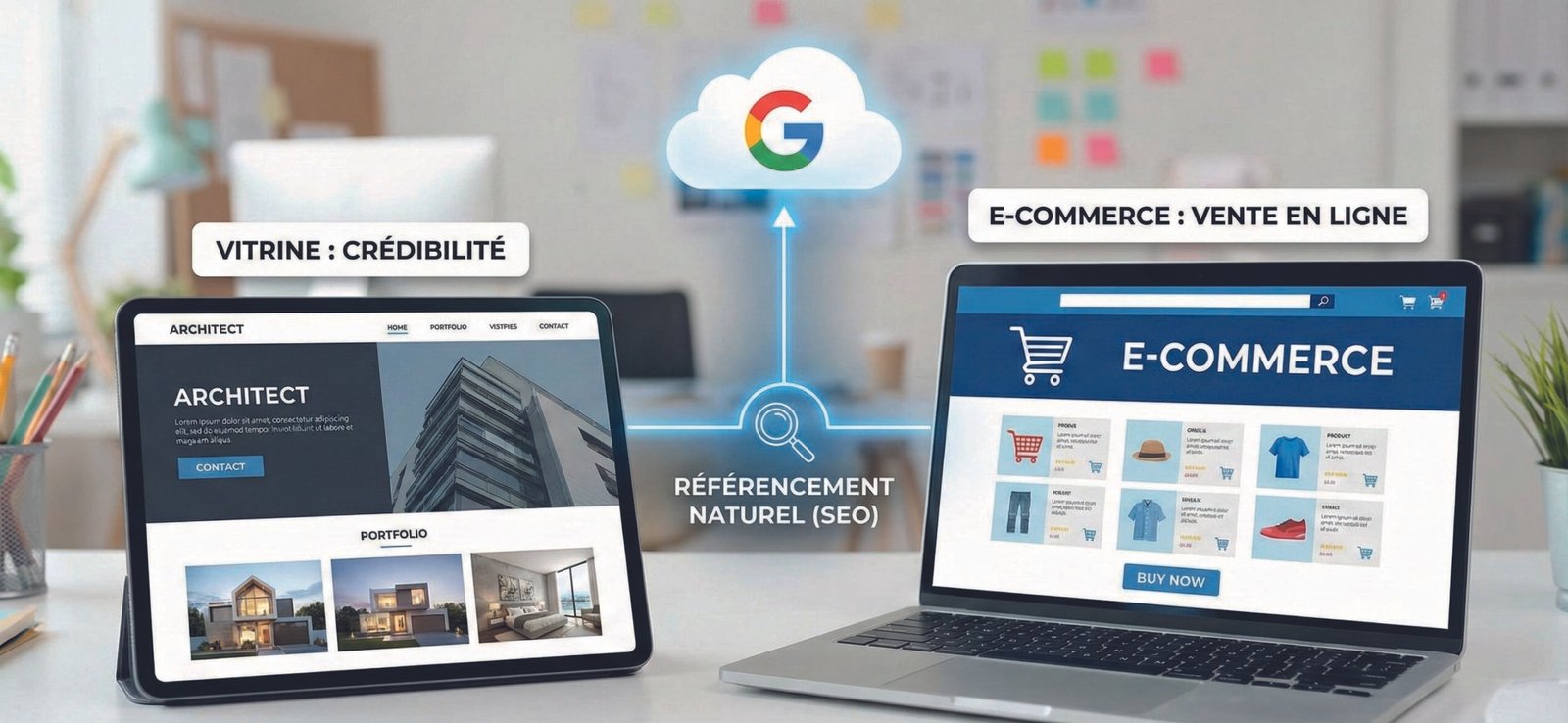 Sites vitrine et e-commerce optimisés pour le référencement
