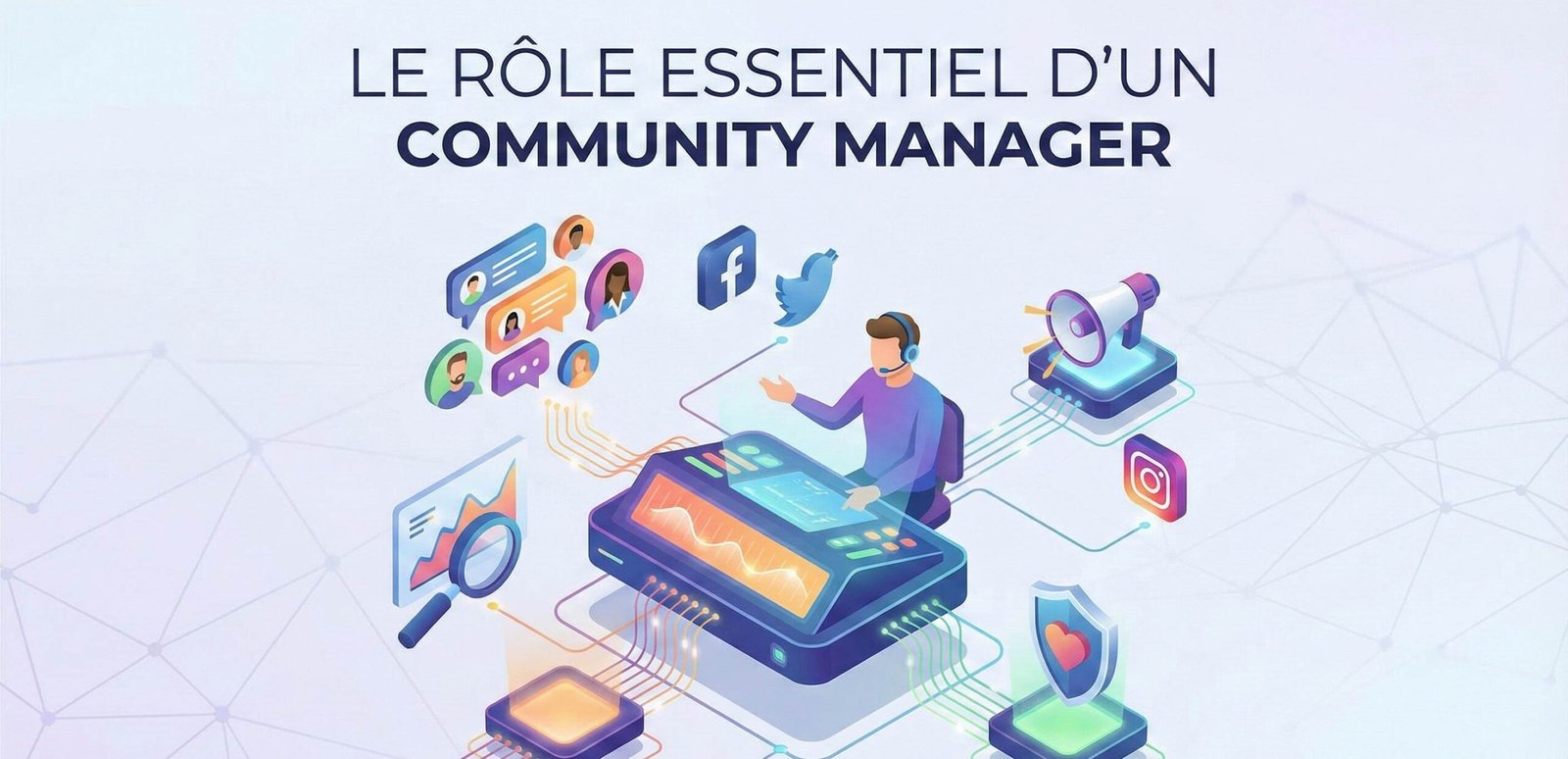 Community manager gérant les réseaux sociaux