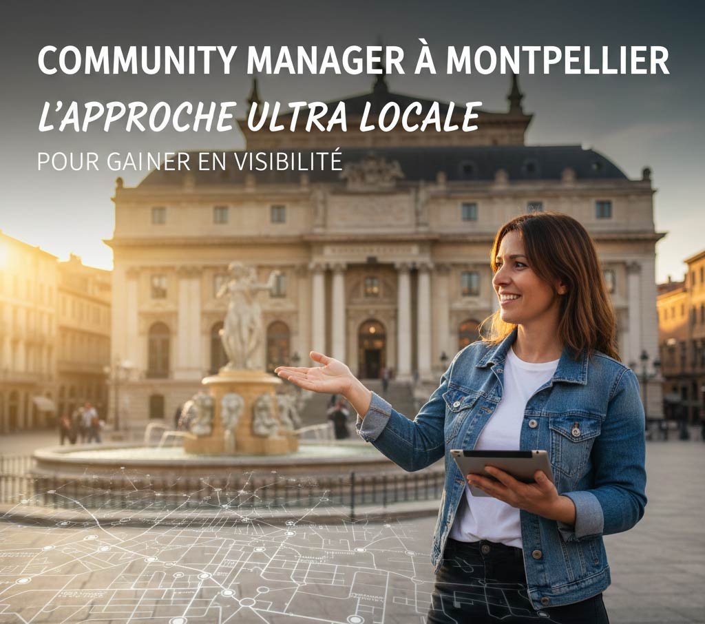 Community manager à Montpellier présentant stratégie locale