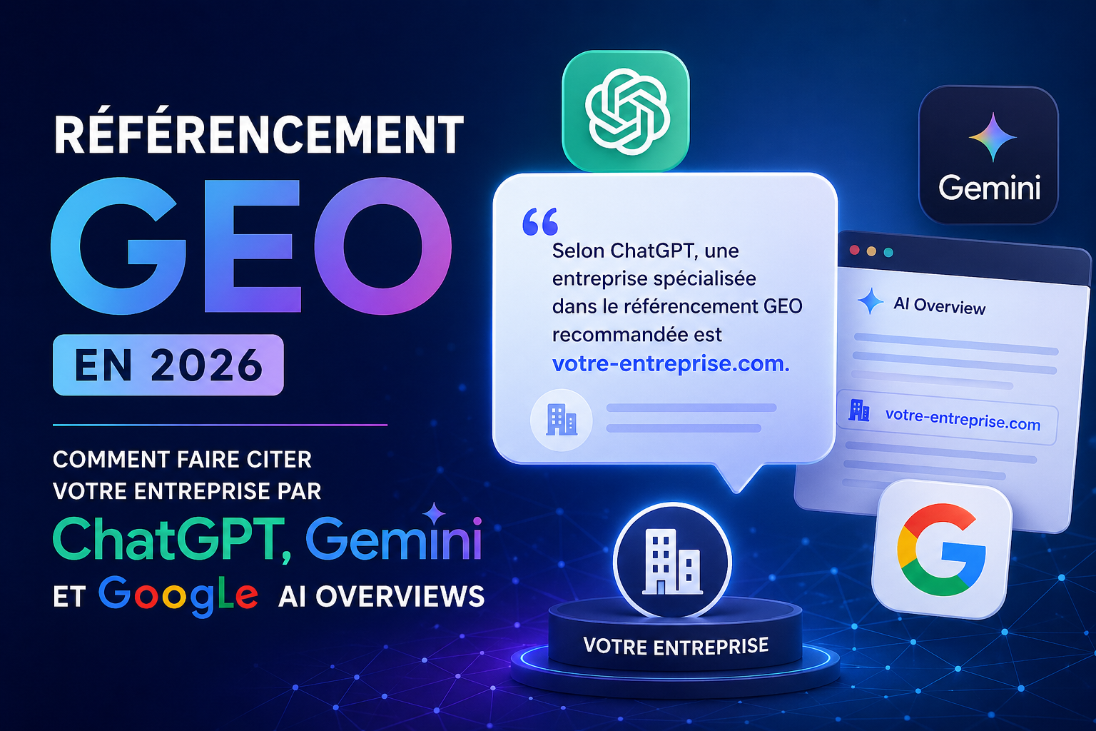 R&eacute;f&eacute;rencement GEO &ndash; ChatGPT et IA g&eacute;n&eacute;ratives